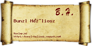 Bunzl Héliosz névjegykártya